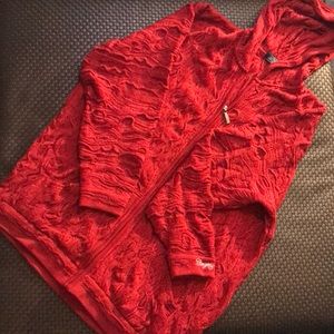 Coogi sweater with hood .